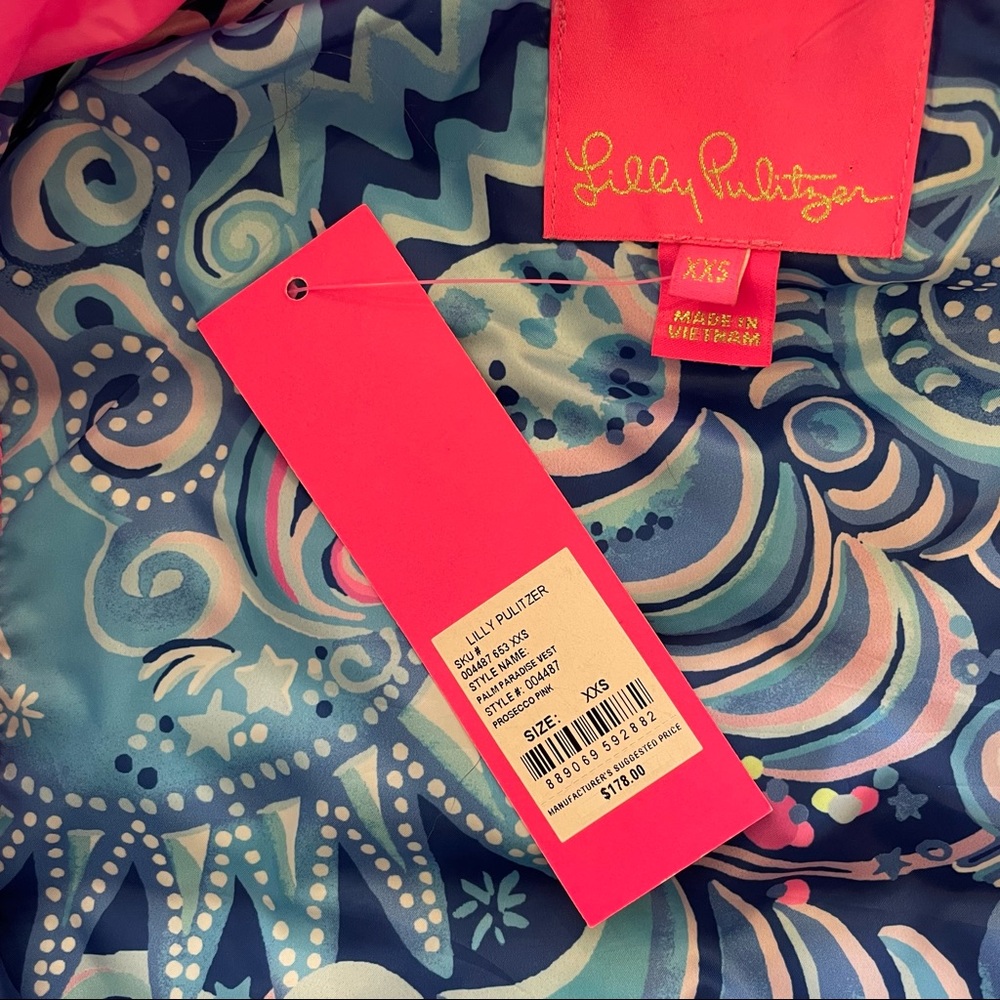 NWT Lilly Pulitzer Palm Paradise Vest - Prosecco Pink - Picture 6 of 7